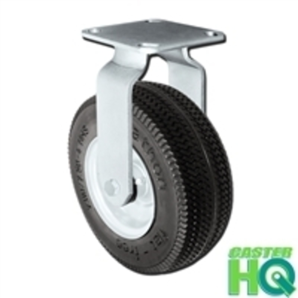 Casterhq 8" Flat Free Rigid Caster, 8"x3" Foam Filled Tire, 275 lbs Capacit 100CR830FF44BL-1CM-03